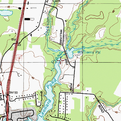 Topographic Map of Andrews Branch, MD