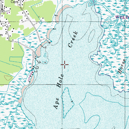 Topographic Map of Ape Hole Creek, MD