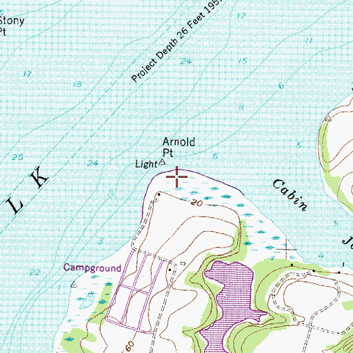Topographic Map of Arnold Point, MD