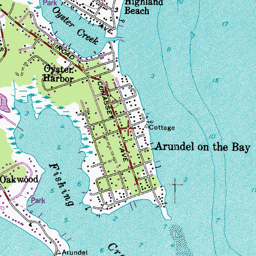 Topographic Map of Arundel on the Bay, MD