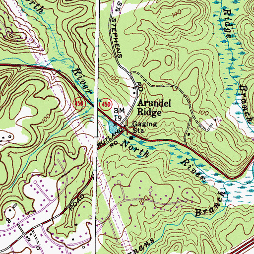 Topographic Map of Arundel Ridge, MD