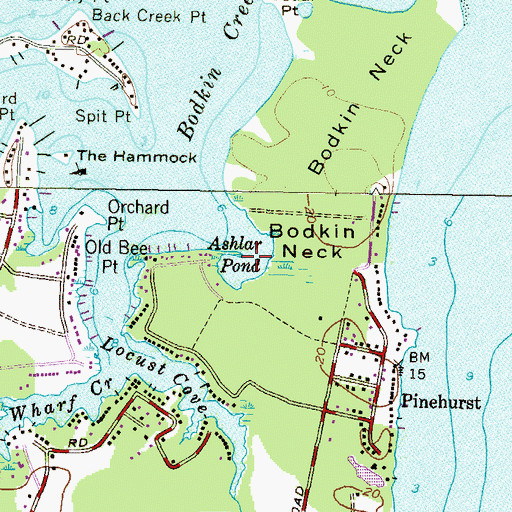 Topographic Map of Ashlar Pond, MD