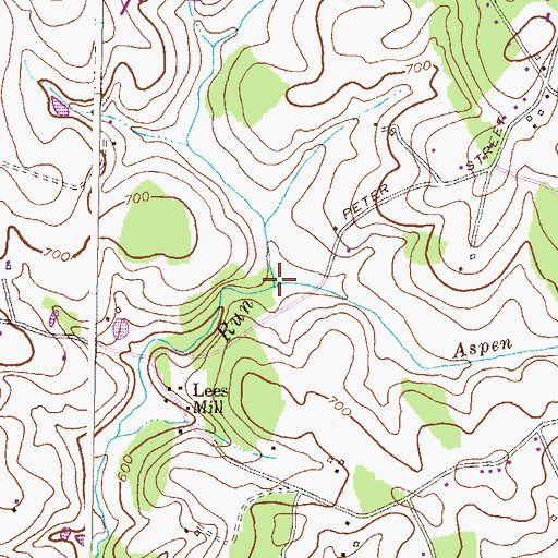 Topographic Map of Aspen Run, MD