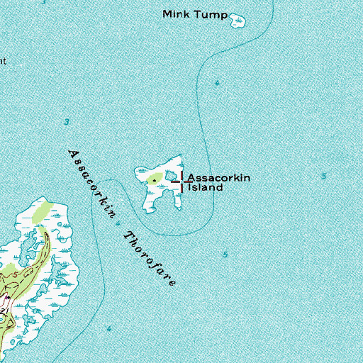 Topographic Map of Assacorkin Island, MD