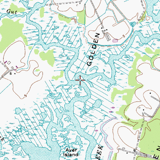 Topographic Map of Ayer Creek, MD