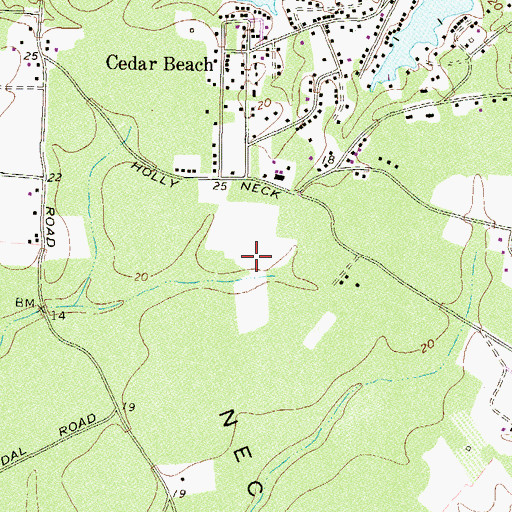 Topographic Map of Back River Neck, MD