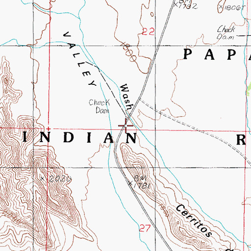 Topographic Map of Ali Chuk Wash, AZ