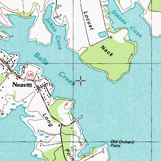 Topographic Map of Balls Creek, MD