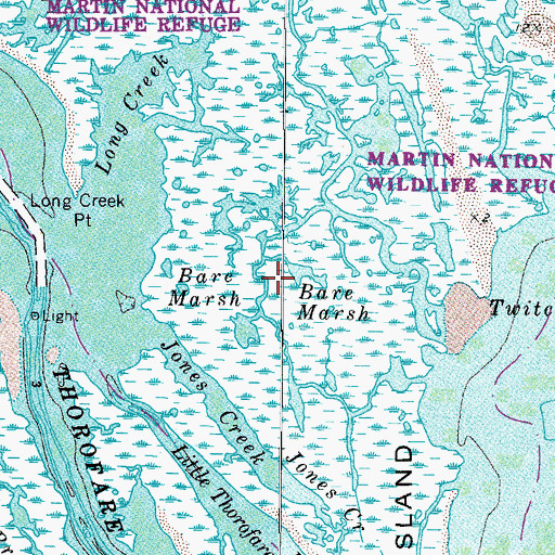 Topographic Map of Bare Marsh, MD