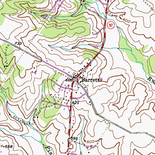 Topographic Map of Barrett, MD