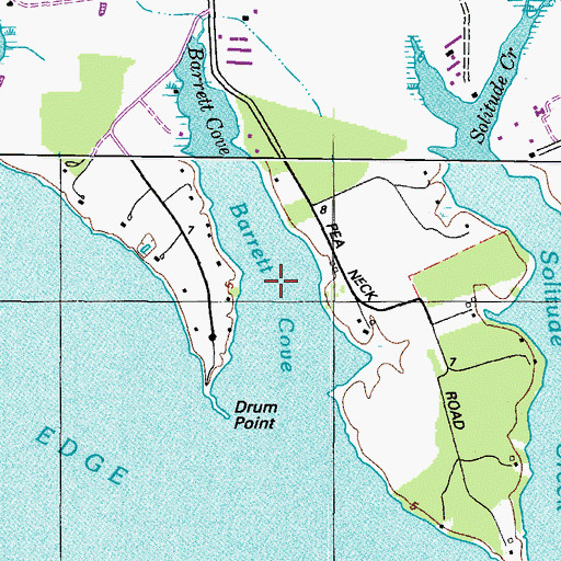 Topographic Map of Barrett Cove, MD