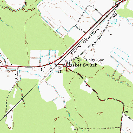 Topographic Map of Basket Switch, MD