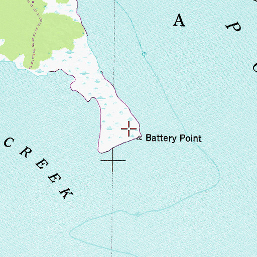 Topographic Map of Battery Point, MD