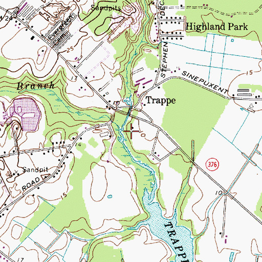 Topographic Map of Battle Branch, MD