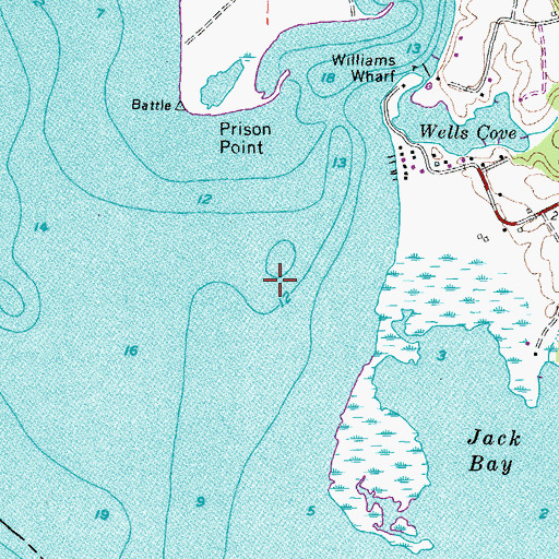 Topographic Map of Battle Creek, MD