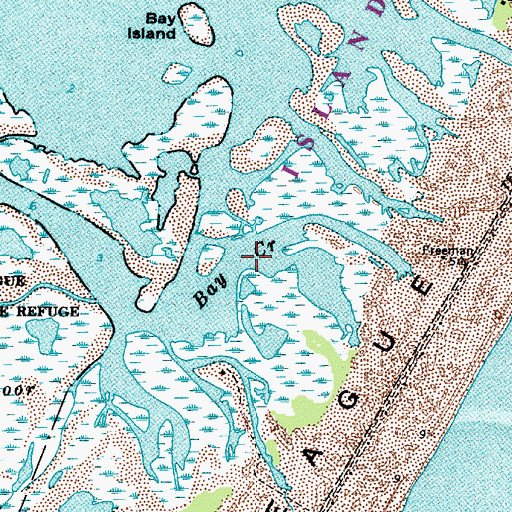 Topographic Map of Bay Creek, MD