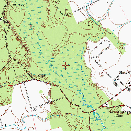 Topographic Map of Bear Swamp, MD