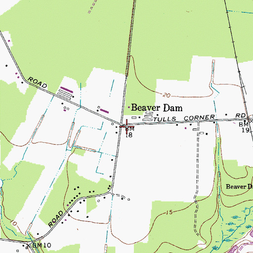 Topographic Map of Beaver Dam, MD