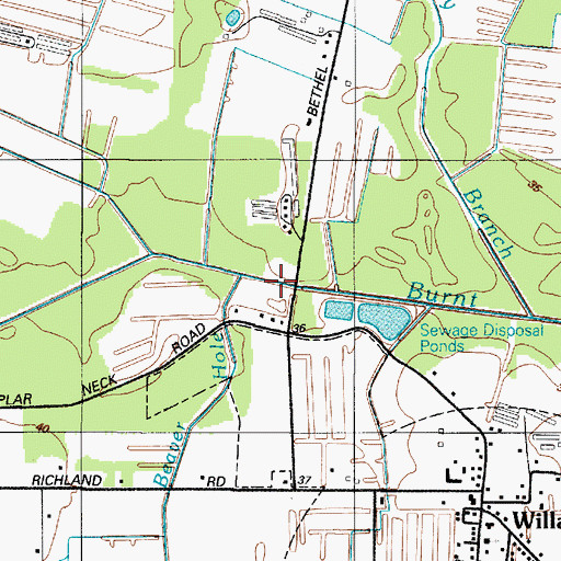 Topographic Map of Beaver Hole, MD