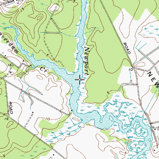 Topographic Map of Beaverdam Creek, MD