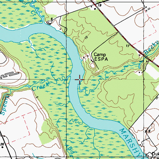 Topographic Map of Becky Taylor Branch, MD