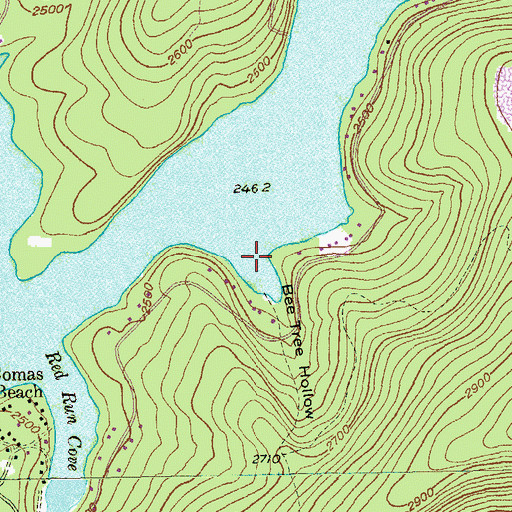 Topographic Map of Bee Tree Hollow, MD