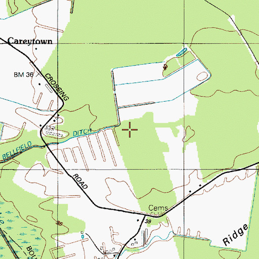 Topographic Map of Bellfield Ditch, MD