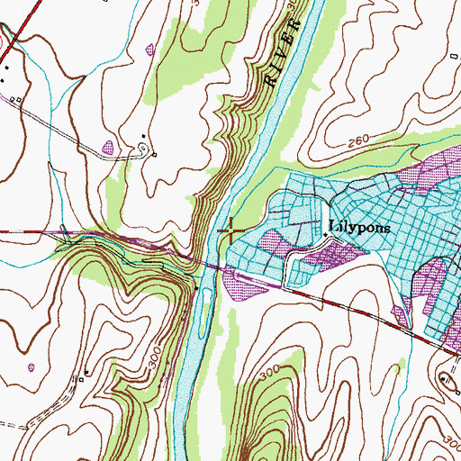Topographic Map of Bennett Creek, MD