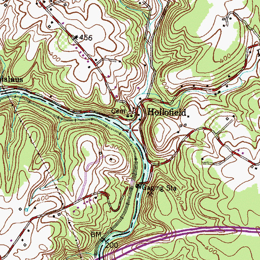 Topographic Map of Bens Run, MD
