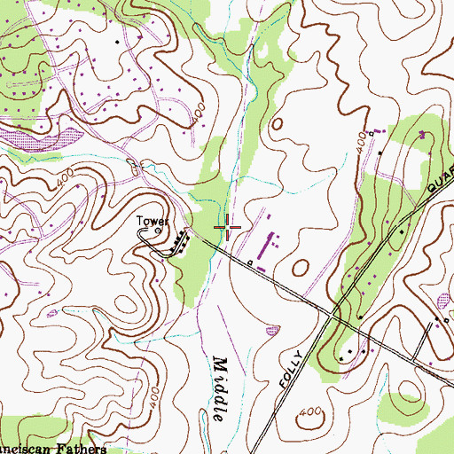 Topographic Map of Benson Branch, MD