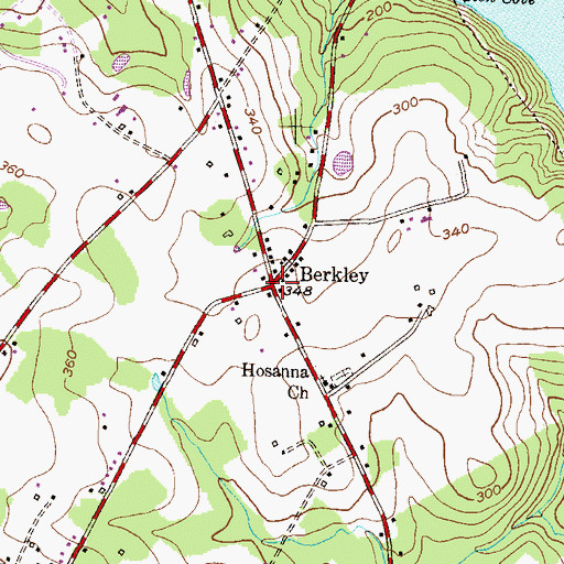 Topographic Map of Berkley, MD