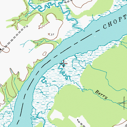 Topographic Map of Berry Run, MD