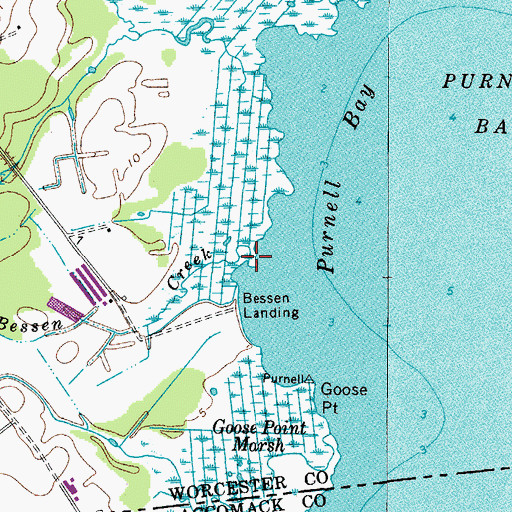 Topographic Map of Bessen Creek, MD