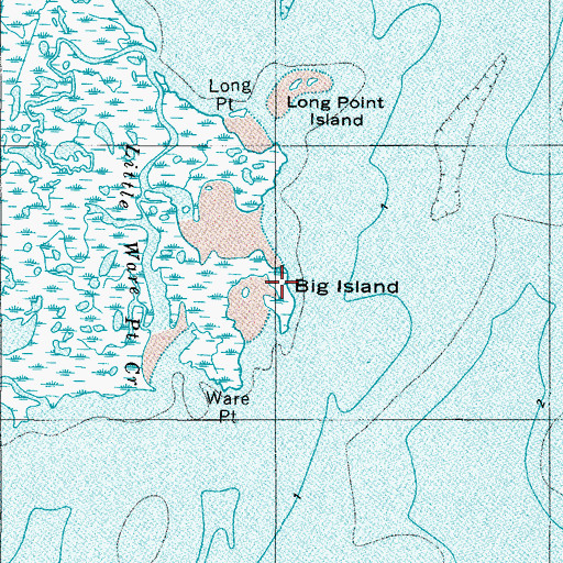 Topographic Map of Big Island, MD
