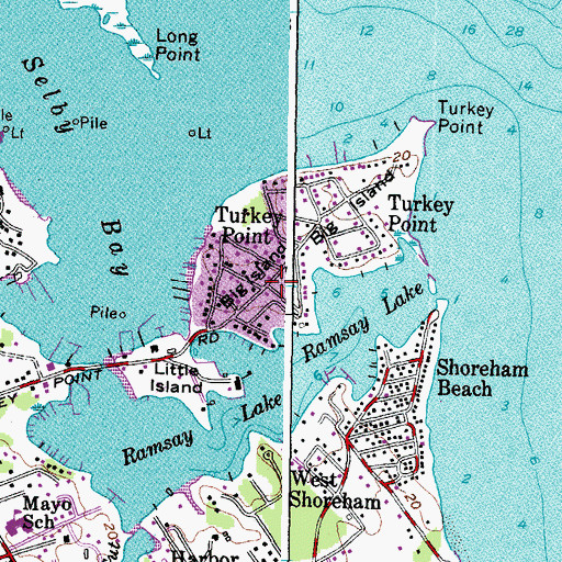 Topographic Map of Turkey Point Island, MD