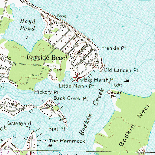 Topographic Map of Big Marsh Point, MD