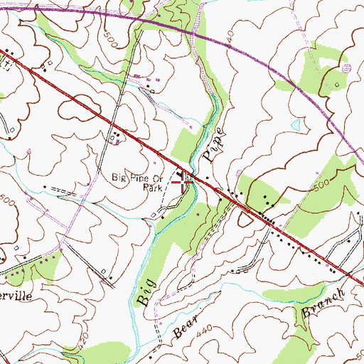 Topographic Map of Big Pipe Creek Park, MD