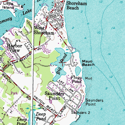 Topographic Map of Big Pond, MD