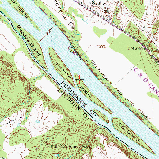 Topographic Map of Birdsaw Island, MD