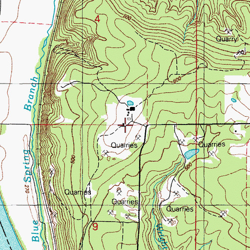 Topographic Map of Park Hill, AR