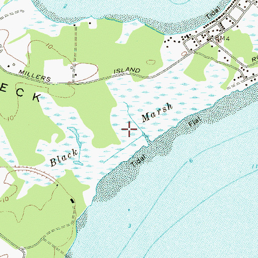 Topographic Map of Black Marsh, MD