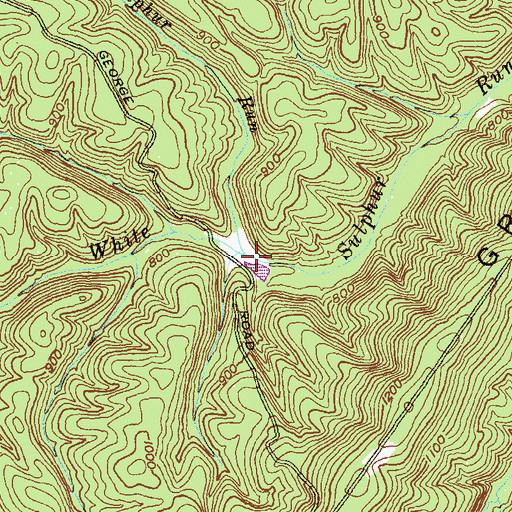 Topographic Map of Black Sulphur Run, MD
