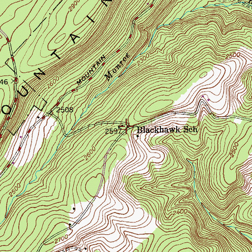Topographic Map of Blackhawk School, MD