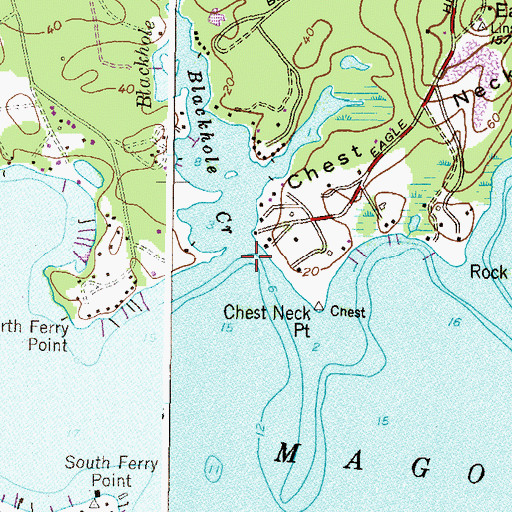 Topographic Map of Blackhole Creek, MD