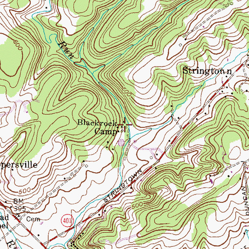 Topographic Map of Blackrock Camp, MD