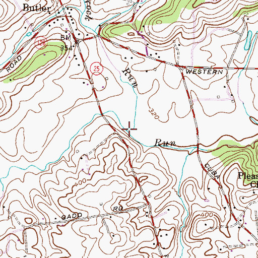 Topographic Map of Blackrock Run, MD