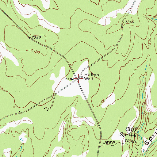 Topographic Map of Hilltop Well, AZ