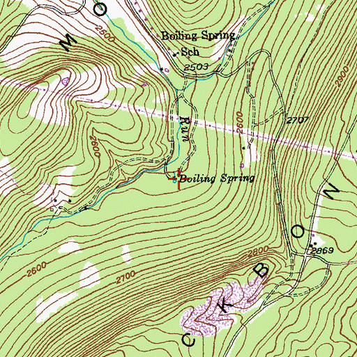 Topographic Map of Boiling Spring, MD
