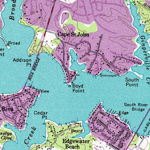 Topographic Map of Boyd Point, MD