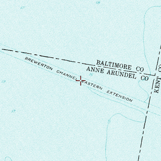 Topographic Map of Brewerton Channel Eastern Extension, MD